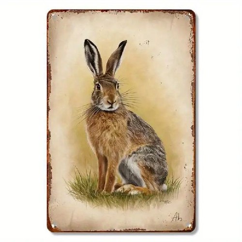 Blechschild hase kaninchen - blechschild,