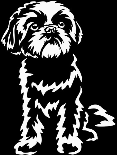 Shih tzu aufkleber - shih-tzu,