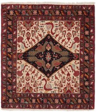 Balouch Perserteppich Handgeknüpft 85x77 cm - Nomadisch, Orientteppich, Beige