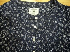 H&M Shirt-Bluse,Tunika m. Streublumen Millefleur Blau Weiß,GrXS?Maritim,tiptop
