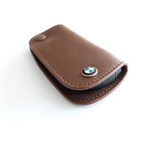 Original BMW E46 E60 E90 F10 X6 X5 X3 X1 Z4 Schlüsseltasche Etui Leder Braun