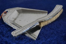 VINTAGE TISCH-KEHRSET TISCHBESEN KEHRBLECH METALL 1920er 1930er Art Deco Retro