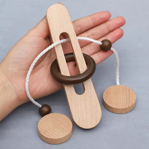 Holzring entriegelung puzzle - puzzle,