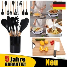 12er-Küchenhelfer Set Silikon Küchenutensilien Set Kochgeschirr Löffel Besteck.