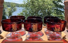 Liminarc France 6 Weingläser Sherry Gläser 150ml Rubinrot  8,2  cm hoch Top!