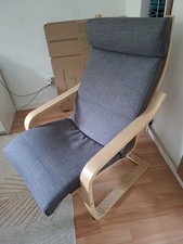 IKEA Poäng Sessel mit Bezug, Grau