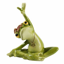 Yogafrosch Peace Stretch Frosch Figur Frosch Deko Dekofrosch Frosch Figuren