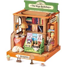 Miniatur Haus Bausatz DIY Holzpuzzle Dekor für Schreibtisch Bücherregal Geschenk