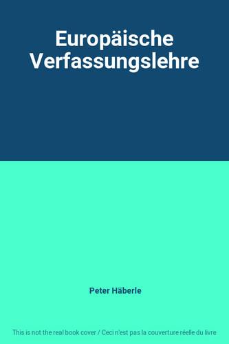 Europäische verfassungslehre - europäische,