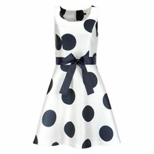 Vivance Kleid Sommerkleid mit Punkten Dots Polka Vintage Rockabilly Gr 36 S