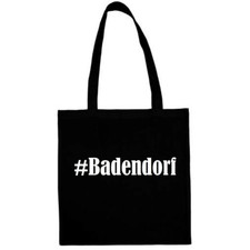 Tasche Beutel Baumwolltasche #Badendorf Hashtag Einkaufstasche Schulbeutel Turnb