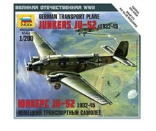 Zvezda 6139 - 1/200 Wargame Addon Dt. Ju-52 Transport Flugzeug - Neu