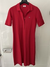 Lacoste Damen Polo Kleid Rot Gr.38/40,M/L, NP 189€