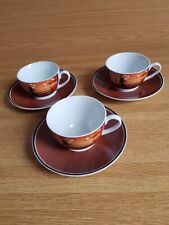 3 Cappuccino Tassen mit Unterteller "Flirt" by Ritzenhoff & Breker, Serie Lounge