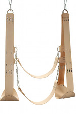 Liebesschaukel Exklusiv Naturleder mit doppeltem Rückengurten Beinschlaufen LWPH