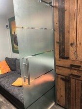 Glasschiebetür Stangengriff Komplettset Zimmertür Schiebetür ESG 8mm NEUWERTIG