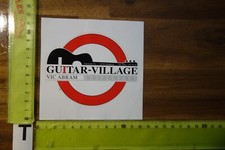 Alter Aufkleber Musikinstrument Gitarre Guitar GUITAR-VILLAGE Hamburg