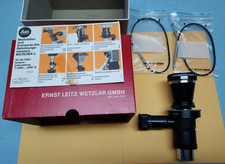 Leitz Leica Mikroansatz am Stereomikroskop im Karton + 2 lange Auslöser  U13.11
