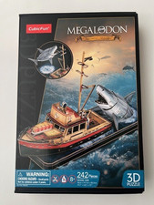 3D Puzzle Megalodon - Haiangriff auf Schiff Hai Shark CubicFun Fisch Boot