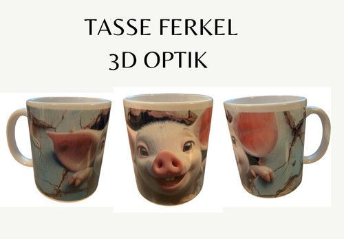 Tasse becher ferkel 330 - tasse, 3d