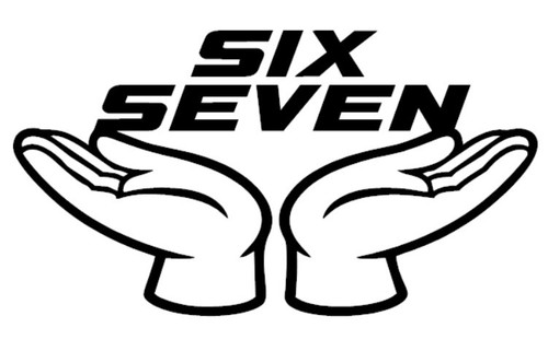 Aufkleber six seven - aufkleber,