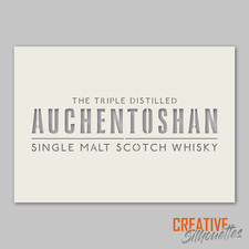 Auchentoshan whiskey schablone - whiskey,