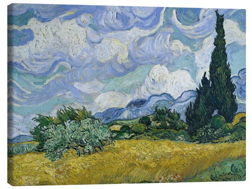 Leinwandbild weizenfeld mit - leinwandbild,