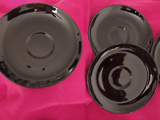 Rosenthal Moon * schwarz * Jasper Morrison * 4 Unterteller * Untertassen * noir