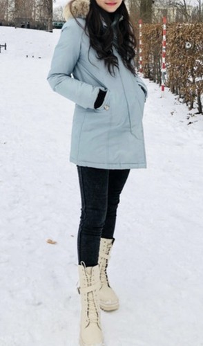 Woolrich eisblauer parka - eisblauer,