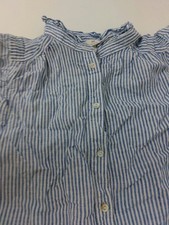 Blau Weiß gestreifte Kurzarm