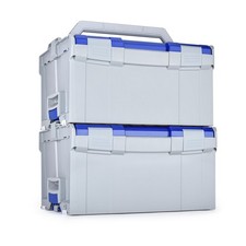 Bosch Sortimo L-BOXX 238 Set 2x Hellgrau Blau Ohne Einsatz Stapelbar Robust