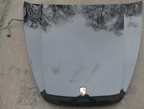 Motorhaube schwarz mit - , emblem