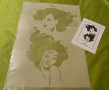 Textildesign, DIN A3 Schablone "2 Frauenköpfe" von Heike Schäfer