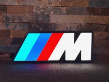 BMW LED Leuchtlogo "M" - 25 cm - Wandschild Garage - Fan Geschenk BMW M