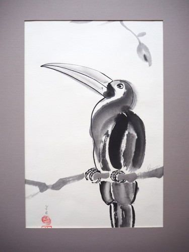 Malerei original tucan - malerei,, original,