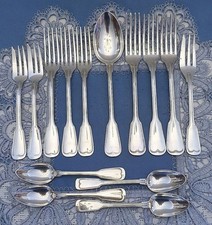 14 Traumhafte versilberte Besteckteile WMF Augsburger Faden