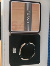Fossil Armband Herren Edelstahl + Leder