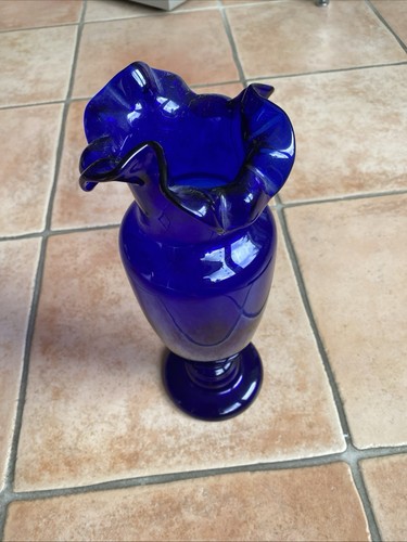 Glas vase kobalt blau - vase, 36