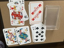 außergewöhnliche, ältere Krone Zigaretten Werbung Schafkopf Spielkarten,