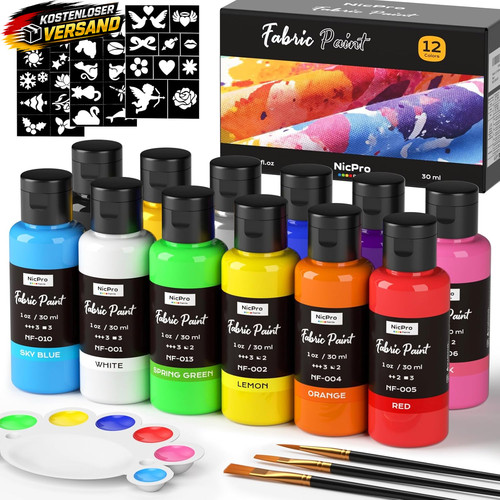 Textilfarbe set mit farben - set,