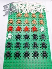 29x Lego Tier, Spinne,  Spider, Schwarz, Weiss, Rot Braun, 29111, 5x Netz 30240