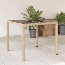 Gartentisch beige 90x90x75 cm