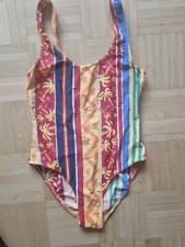 Damen-Bekleidung - Badeanzug Gr 44 - Oberteil ohne Cup -gestreift- gebraucht
