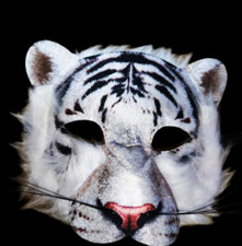 3D Tier Maske weißer Tiger