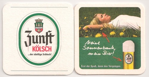 Zunft kölsch bierdeckel - zunft,