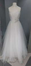 Tülltraum in weiß von divina sposa Neu, gr. 42 super qualität + Passform A-linie
