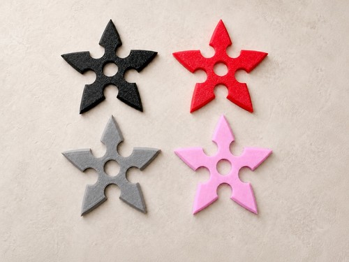 Ninja shuriken multicolor - 4x,
