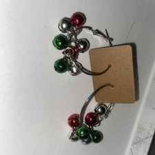 Weihnachtsohrringe Creolen Mit Glöckchen 