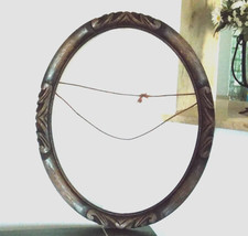 antik Bilderrahmen oval Holz