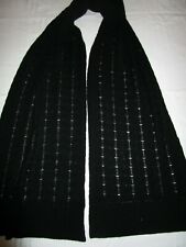 ROECKL Damen, Herren Kaschmirschal, 188cm.X40cm,100%Kaschmir, Schwarz, WIE NEU!